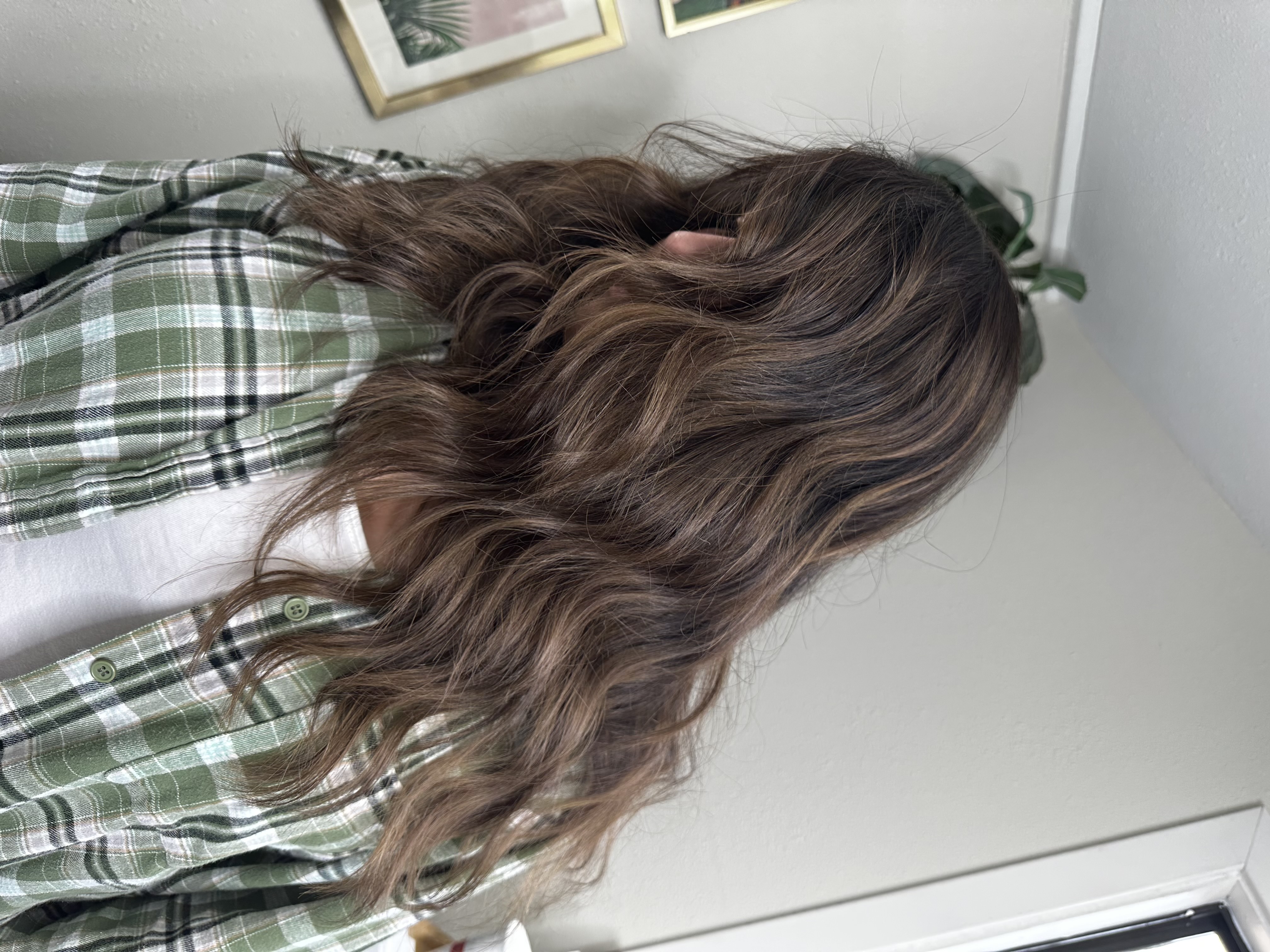Styled female hair