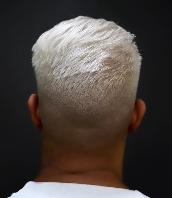A male with white hair
